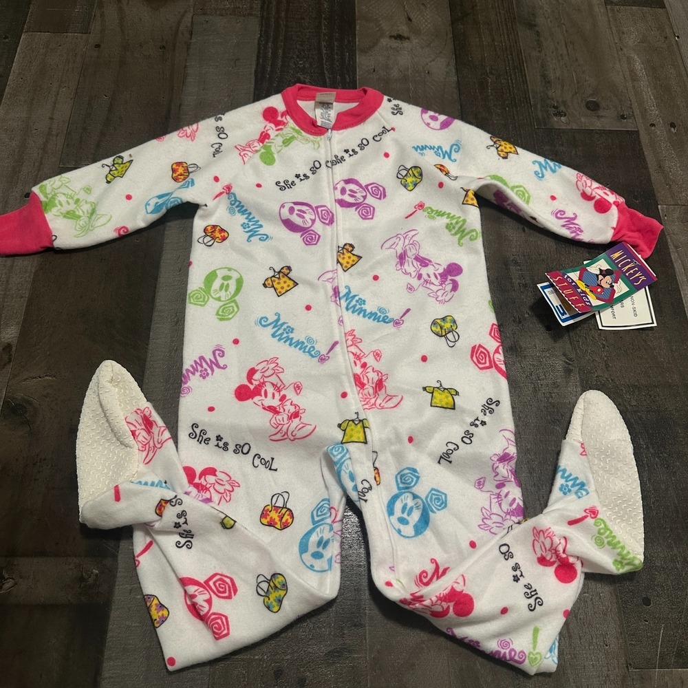 NWT Vintage Kids Toddler Mickeys Stuff For Kids Minnie Girls Pajama Set Size 5